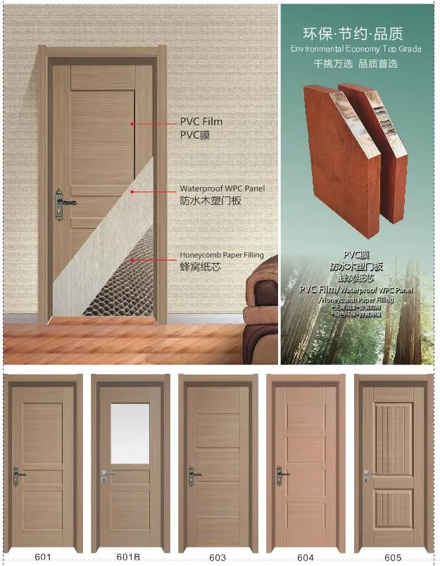 New Material WPC Extruded Raw Material/Painting Door