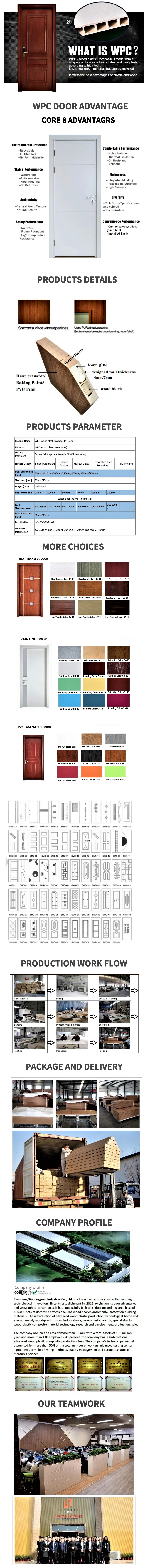 UV Painting Wood Composite WPC Doors for Israel